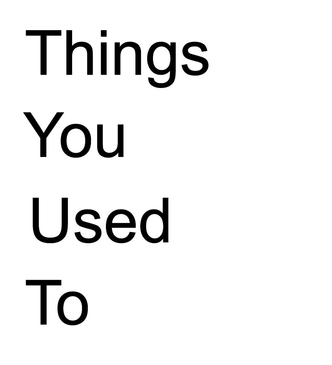 Things You Used to Own (Annette MacLellan)